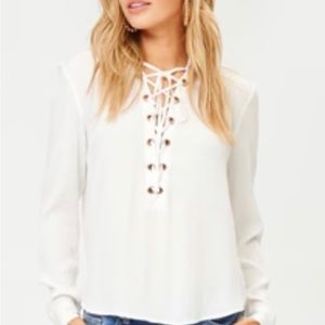 Lace-up blouse